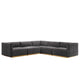 Conjure Channel Tufted Performance Velvet 5-Piece Sectional By Modway - EEI-5850 | Sectional | Modishstore - 33