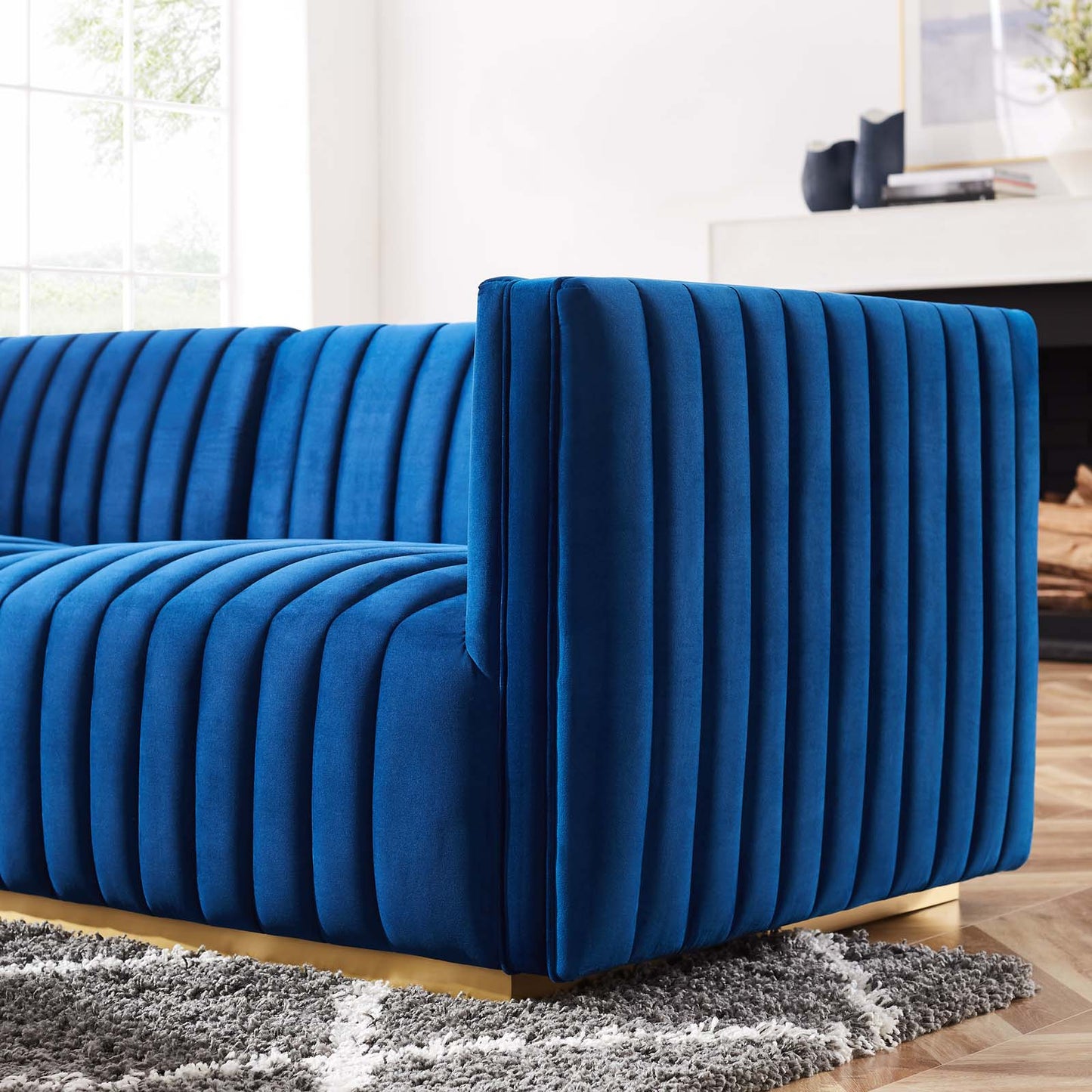 Conjure Channel Tufted Performance Velvet 5-Piece Sectional By Modway - EEI-5850 | Sectional | Modishstore - 56