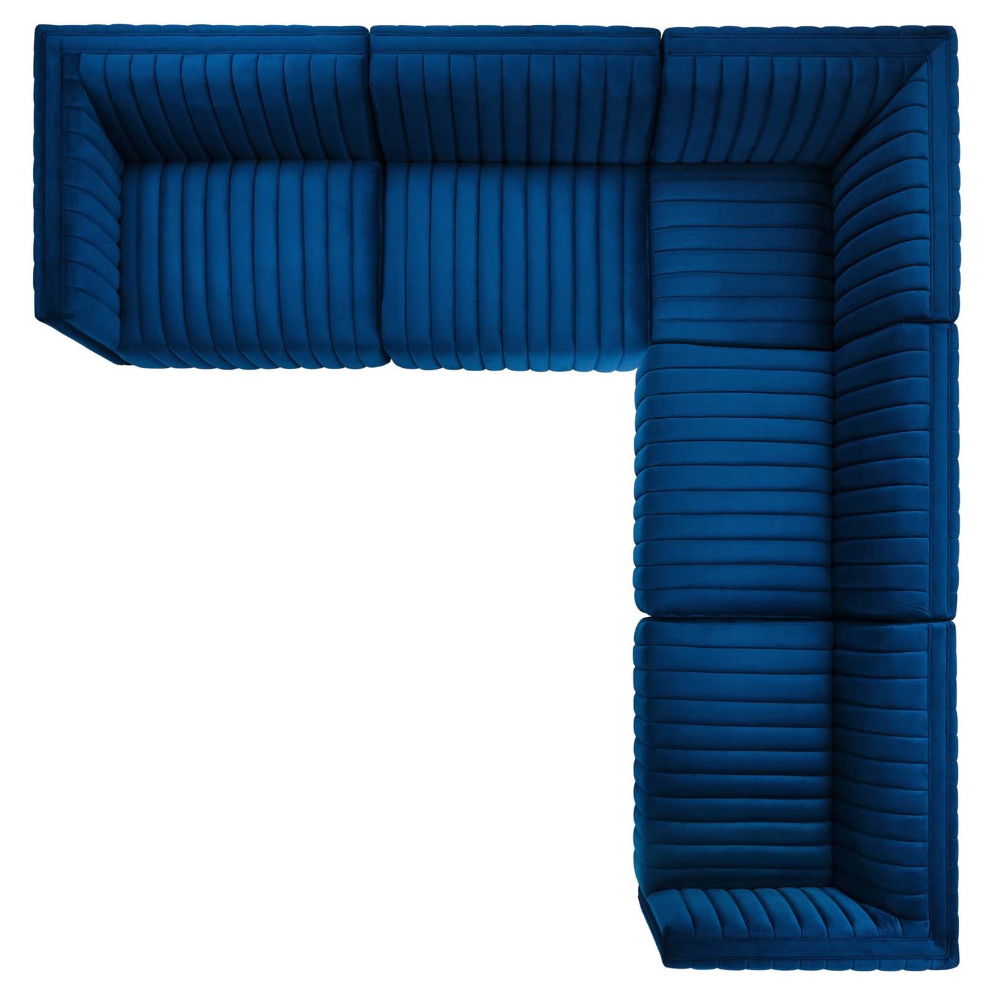 Conjure Channel Tufted Performance Velvet 5-Piece Sectional By Modway - EEI-5850 | Sectional | Modishstore - 58