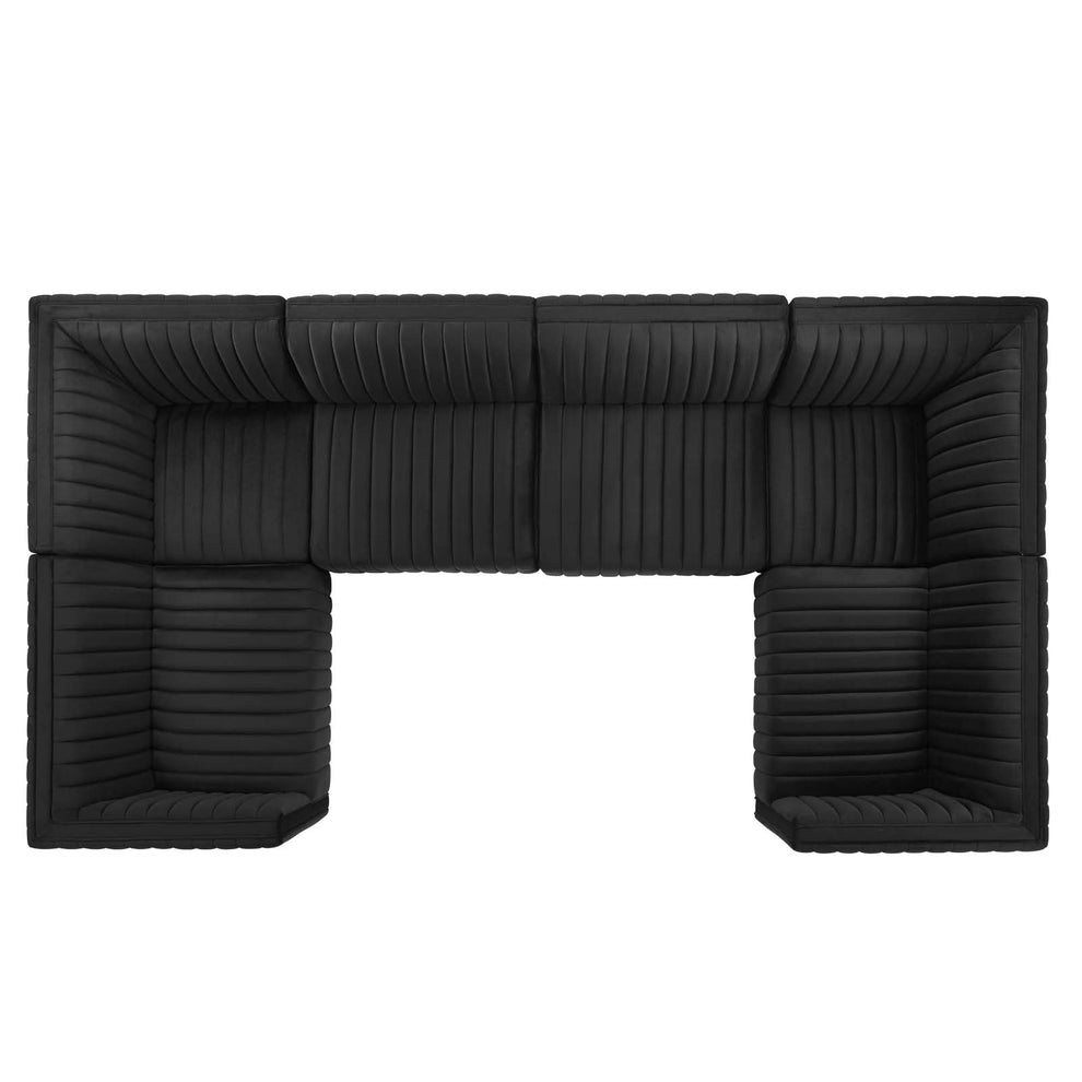 Conjure Channel Tufted Performance Velvet 6-Piece U-Shaped Sectional By Modway - EEI-5851 | Sectional | Modishstore - 10