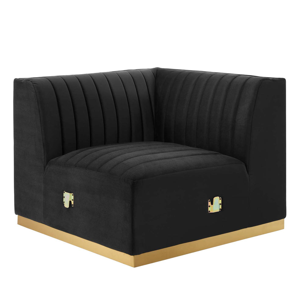 Conjure Channel Tufted Performance Velvet 6-Piece U-Shaped Sectional By Modway - EEI-5851 | Sectional | Modishstore - 14