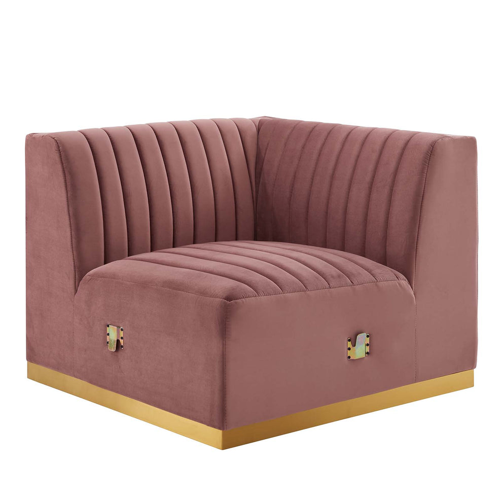 Conjure Channel Tufted Performance Velvet 6-Piece U-Shaped Sectional By Modway - EEI-5851 | Sectional | Modishstore - 20