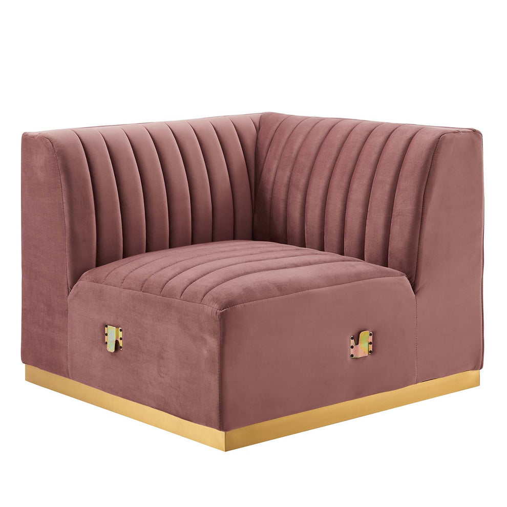 Conjure Channel Tufted Performance Velvet 6-Piece U-Shaped Sectional By Modway - EEI-5851 | Sectional | Modishstore - 30
