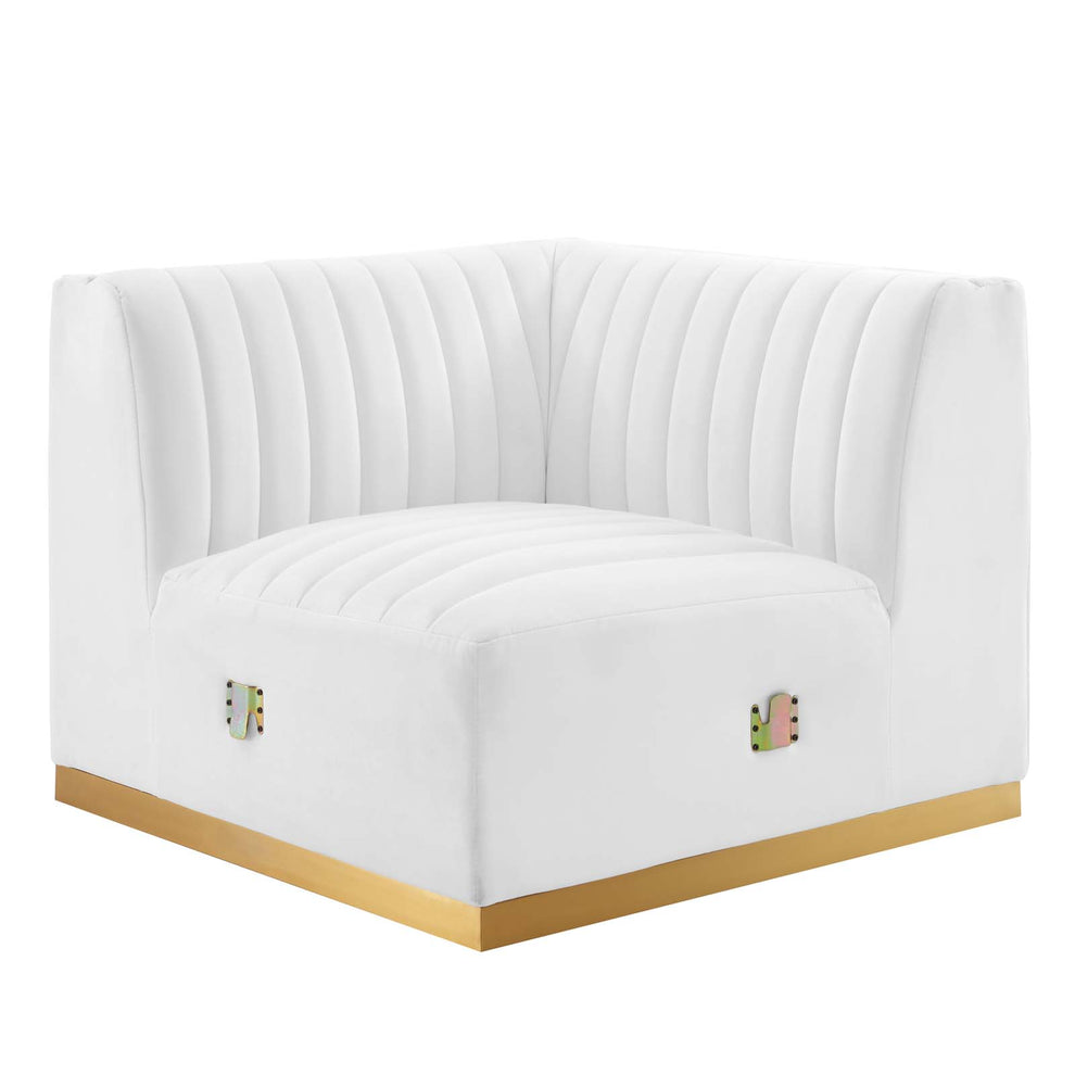 Conjure Channel Tufted Performance Velvet 6-Piece U-Shaped Sectional By Modway - EEI-5851 | Sectional | Modishstore - 78