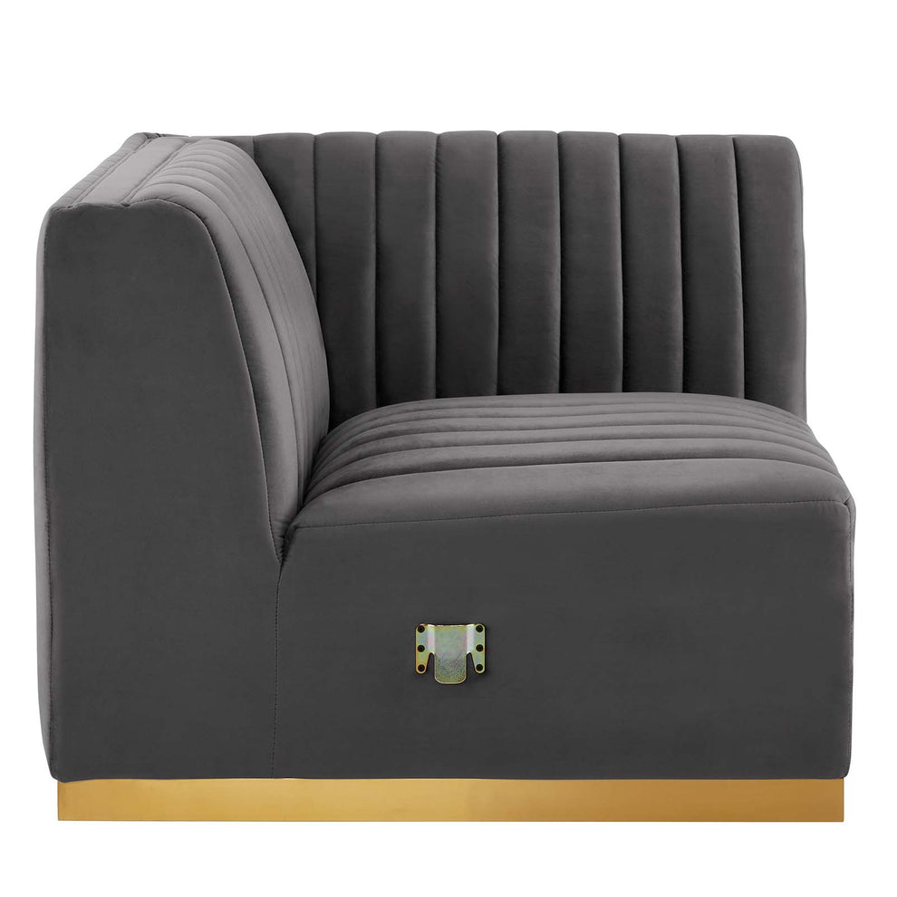Conjure Channel Tufted Performance Velvet 5-Piece Sectional By Modway - EEI-5853 | Sectional | Modishstore - 34