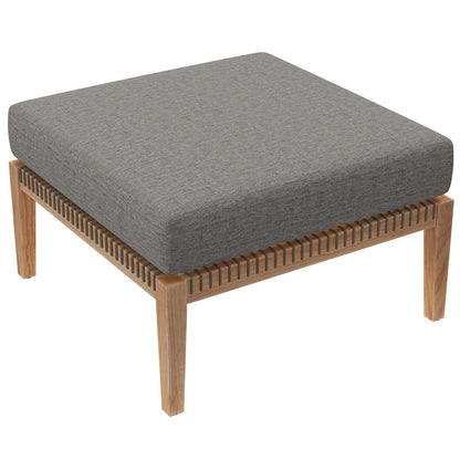 Clearwater Outdoor Patio Teak Wood Ottoman By Modway - EEI-5854 | Outdoor Ottomans | Modishstore - 2