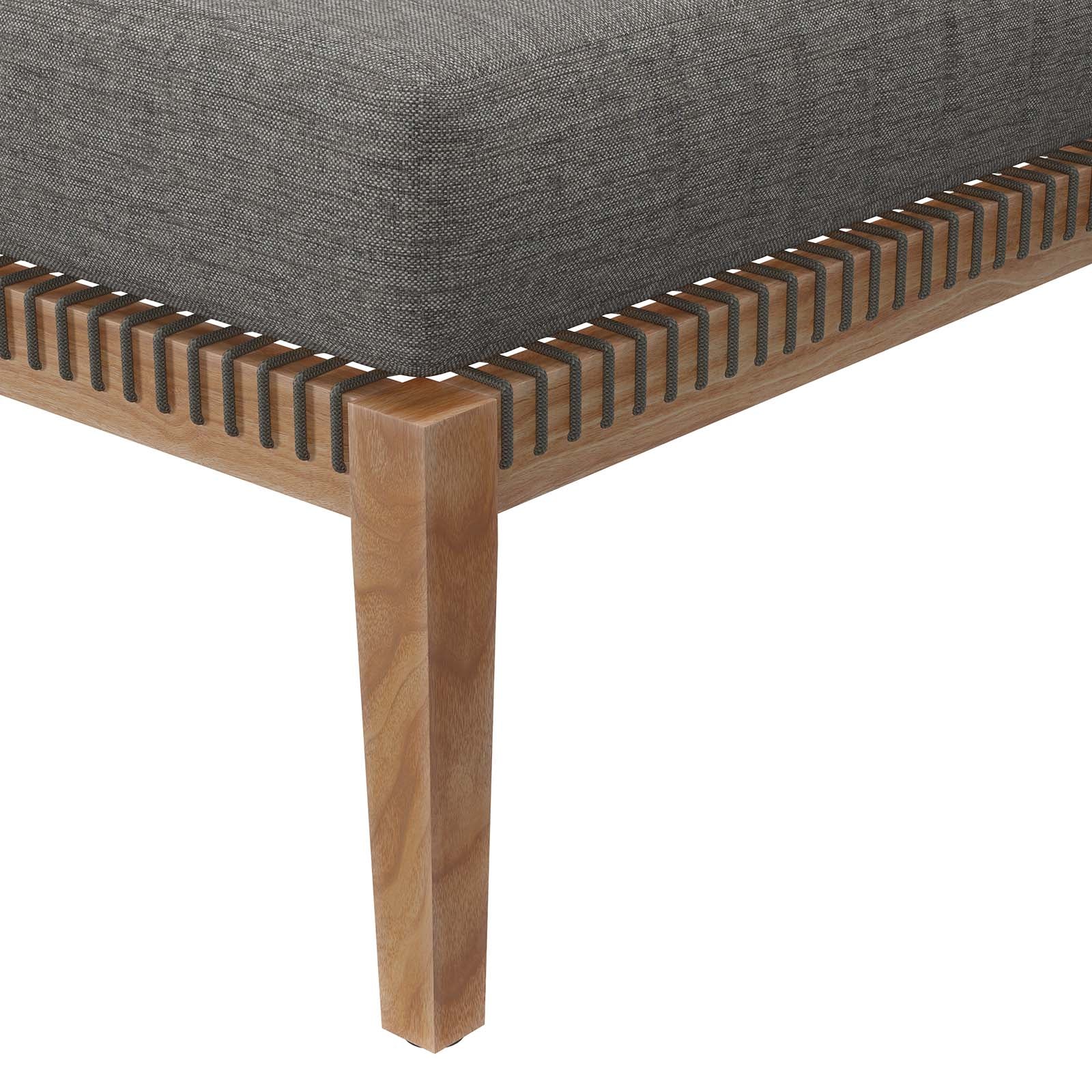 Clearwater Outdoor Patio Teak Wood Ottoman By Modway - EEI-5854 | Outdoor Ottomans | Modishstore - 5