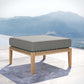 Clearwater Outdoor Patio Teak Wood Ottoman By Modway - EEI-5854 | Outdoor Ottomans | Modishstore - 1