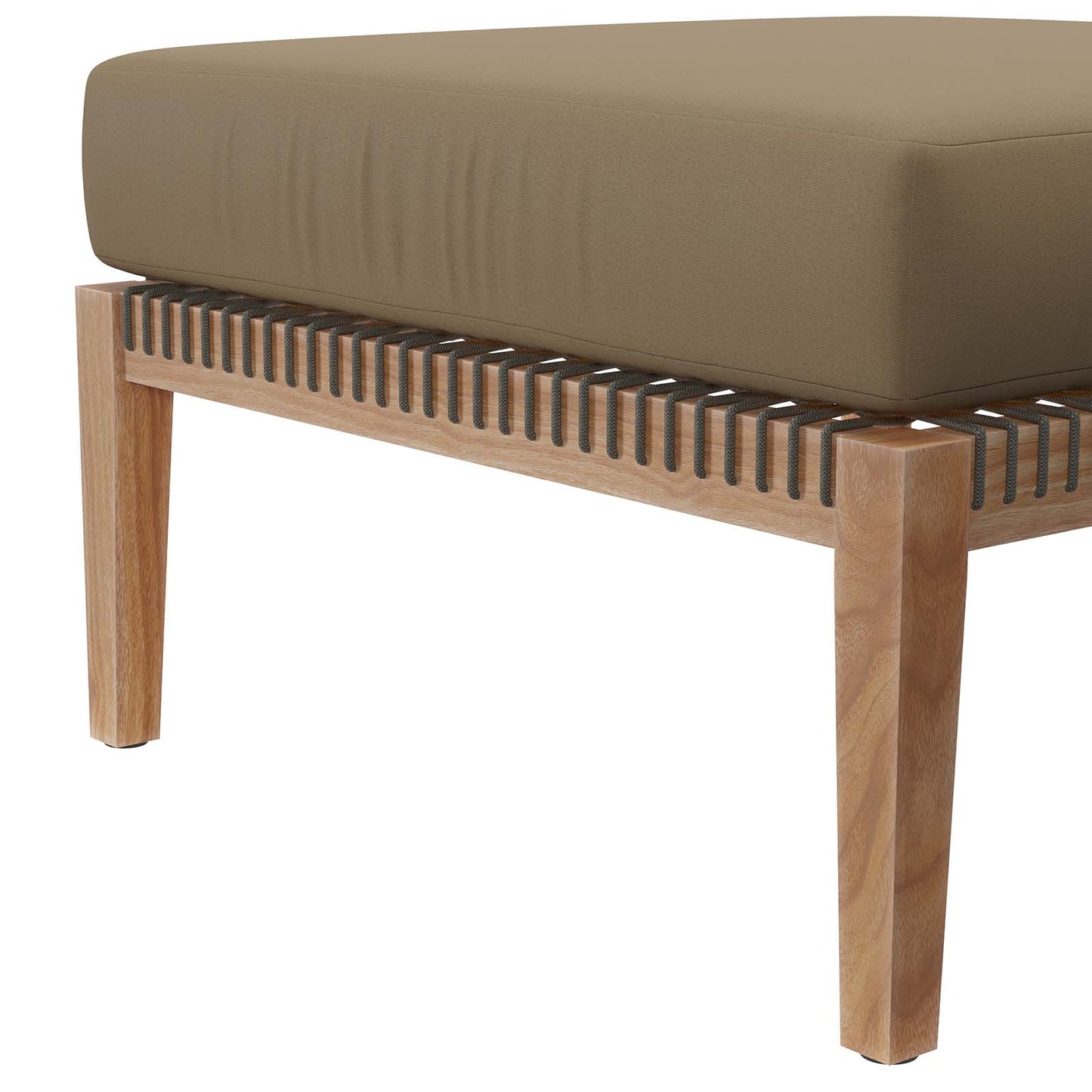 Clearwater Outdoor Patio Teak Wood Ottoman By Modway - EEI-5854 | Outdoor Ottomans | Modishstore - 10