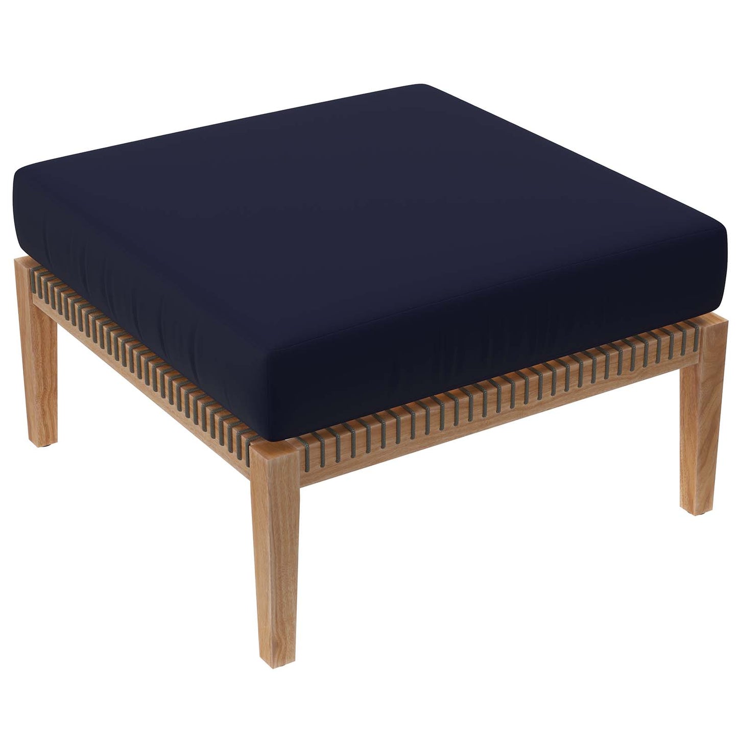 Clearwater Outdoor Patio Teak Wood Ottoman By Modway - EEI-5854 | Outdoor Ottomans | Modishstore - 15