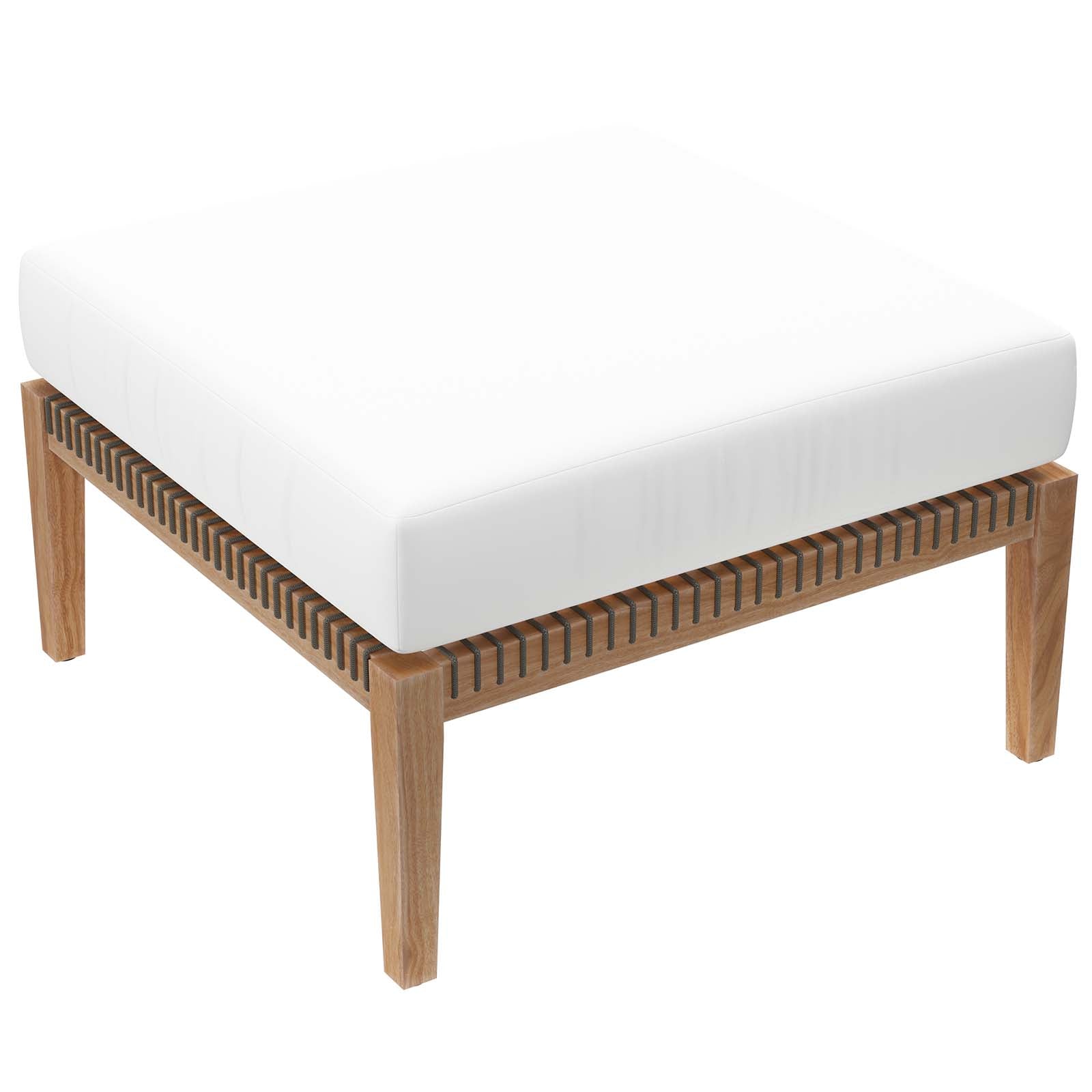 Clearwater Outdoor Patio Teak Wood Ottoman By Modway - EEI-5854 | Outdoor Ottomans | Modishstore - 22