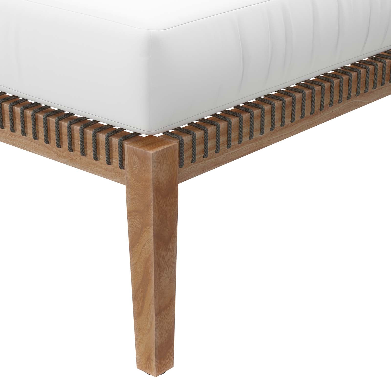 Clearwater Outdoor Patio Teak Wood Ottoman By Modway - EEI-5854 | Outdoor Ottomans | Modishstore - 25