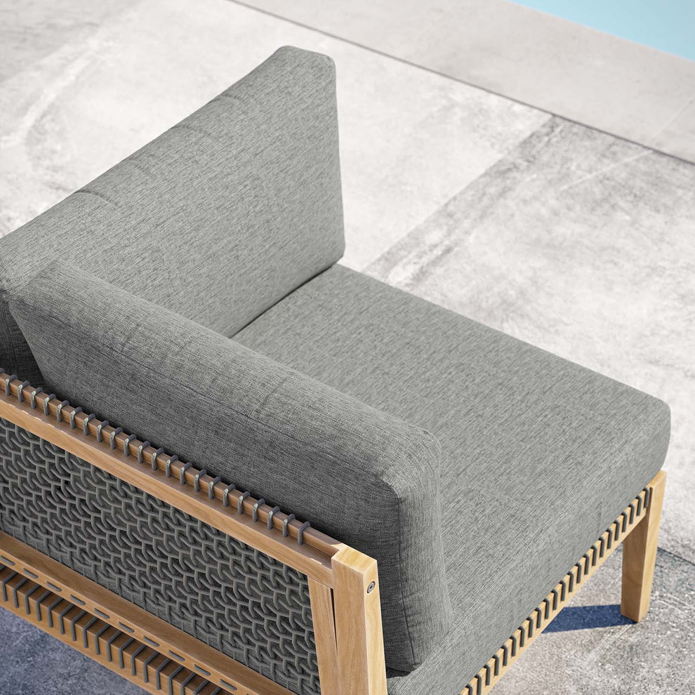 Clearwater Outdoor Patio Teak Wood Corner Chair By Modway - EEI-5855 | Outdoor Chairs | Modishstore - 7