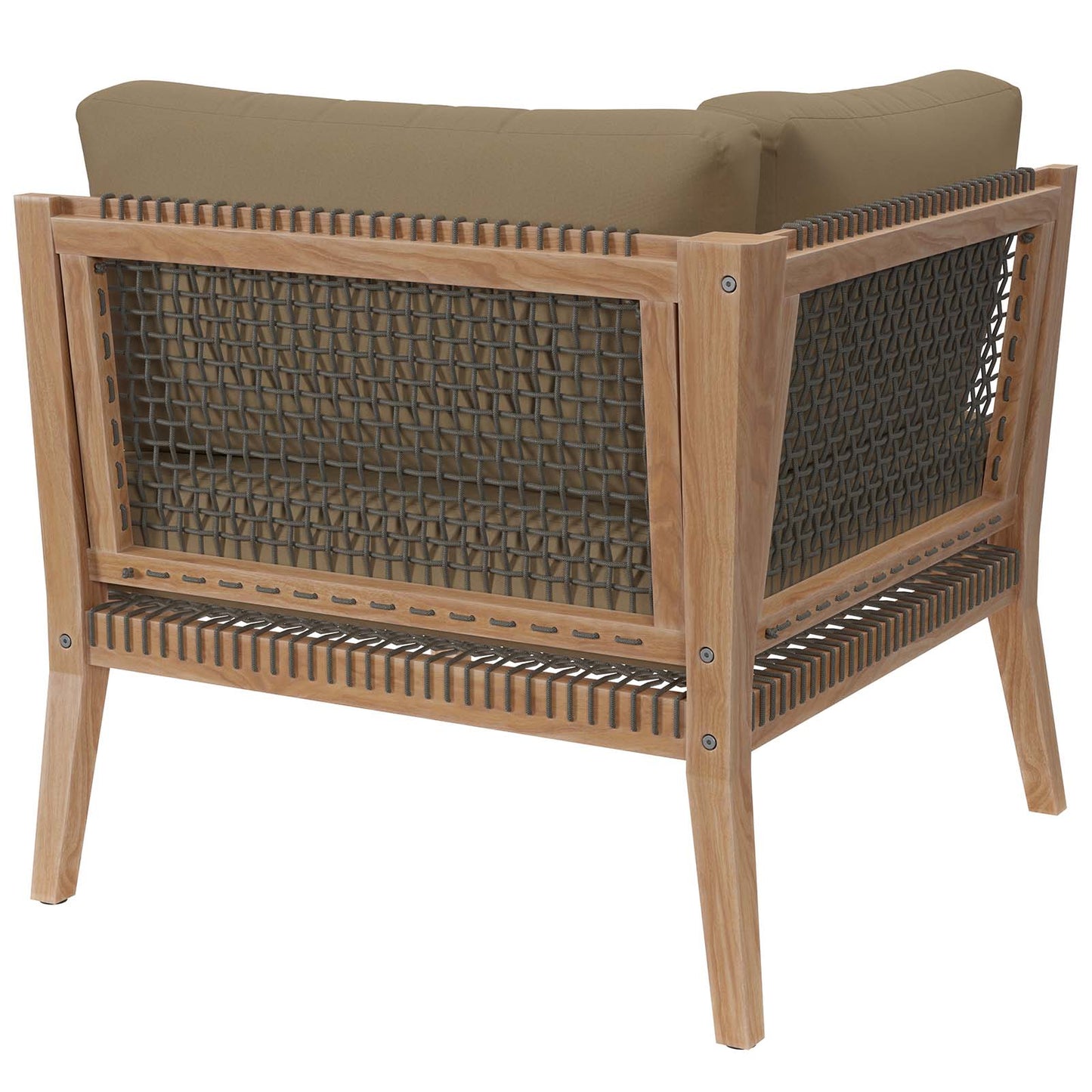 Clearwater Outdoor Patio Teak Wood Corner Chair By Modway - EEI-5855 | Outdoor Chairs | Modishstore - 9