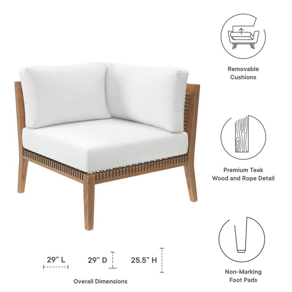 Clearwater Outdoor Patio Teak Wood Corner Chair By Modway - EEI-5855 | Outdoor Chairs | Modishstore - 26