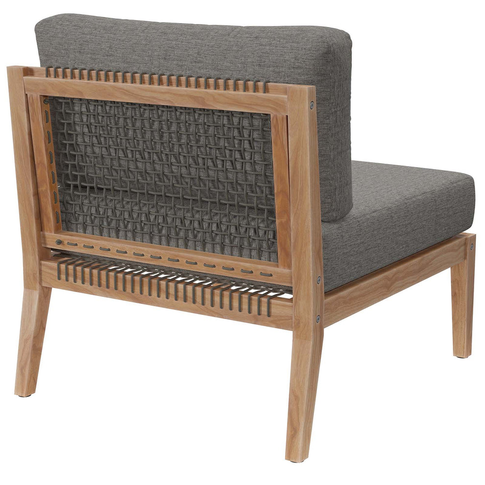 Clearwater Outdoor Patio Teak Wood Armless Chair By Modway - EEI-5856 | Outdoor Chairs | Modishstore - 4