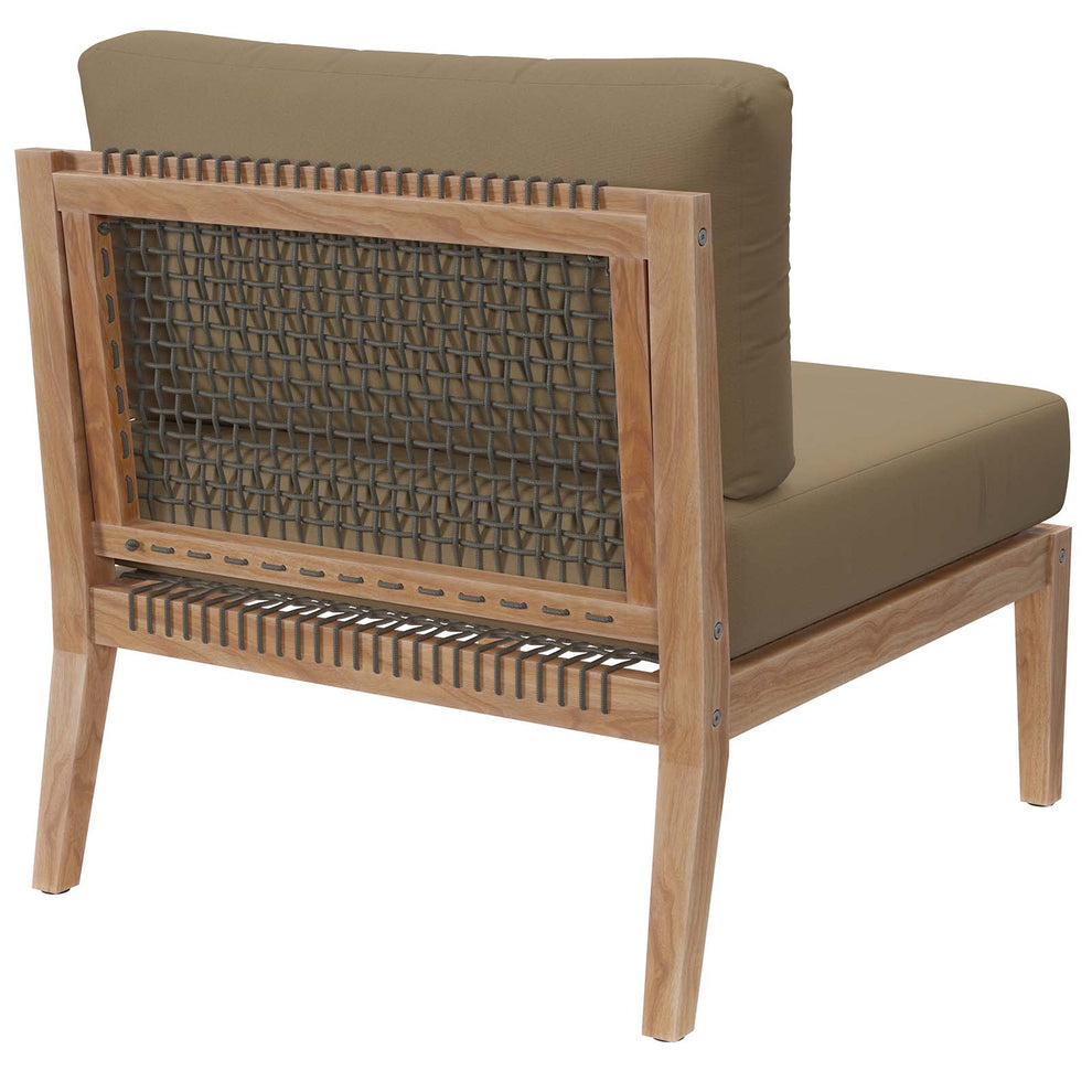 Clearwater Outdoor Patio Teak Wood Armless Chair By Modway - EEI-5856 | Outdoor Chairs | Modishstore - 10