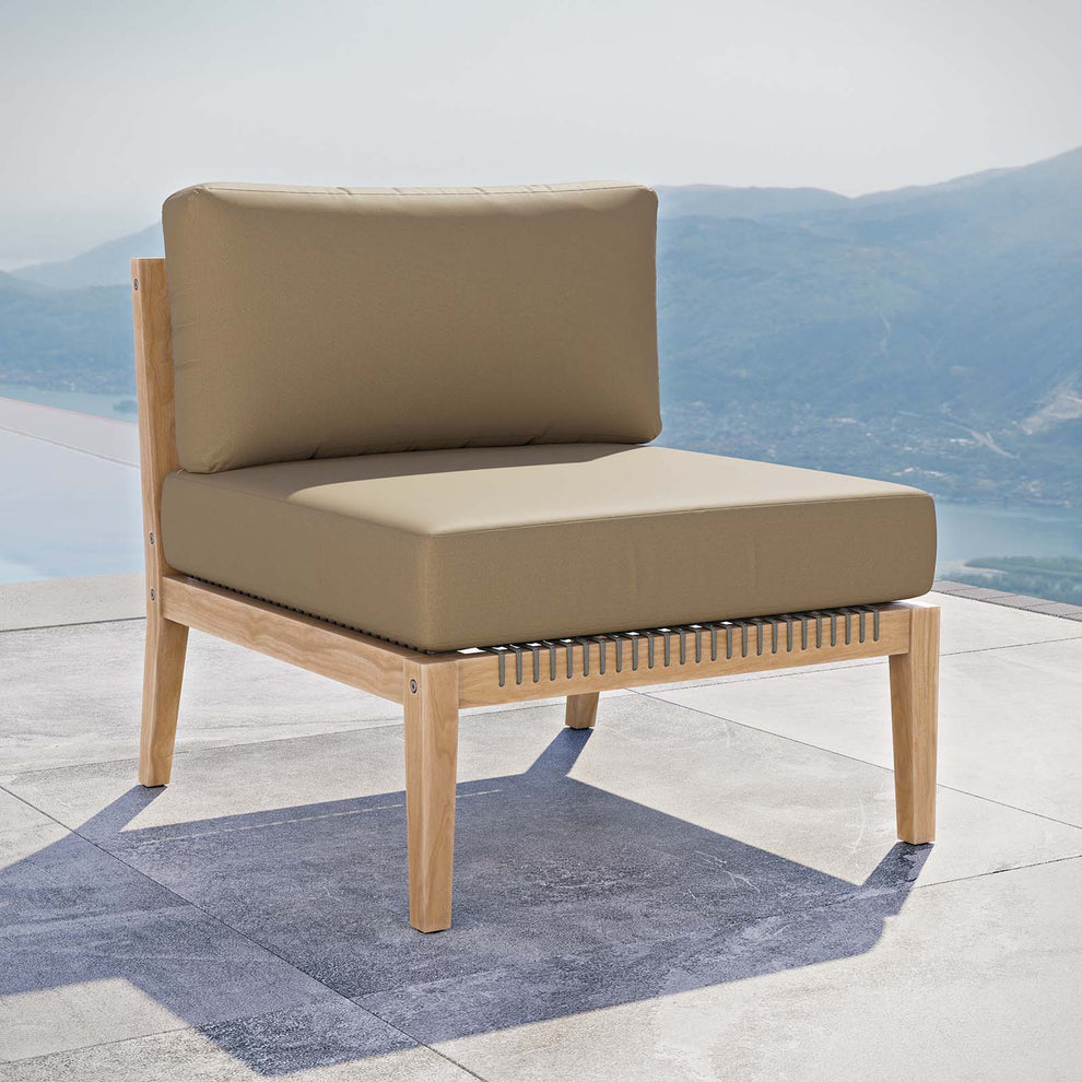 Clearwater Outdoor Patio Teak Wood Armless Chair By Modway - EEI-5856 | Outdoor Chairs | Modishstore - 14