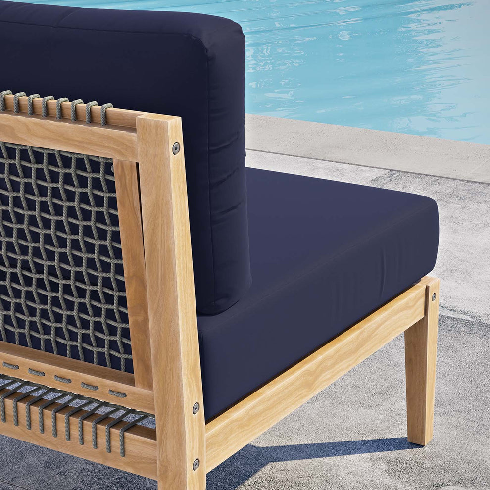 Clearwater Outdoor Patio Teak Wood Armless Chair By Modway - EEI-5856 | Outdoor Chairs | Modishstore - 20