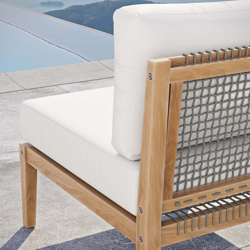 Clearwater Outdoor Patio Teak Wood Armless Chair By Modway - EEI-5856 | Outdoor Chairs | Modishstore - 27