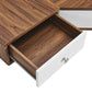 Transmit 47" Wall Mount Corner Walnut Office Desk By Modway - EEI-5862 | Desks | Modishstore - 5
