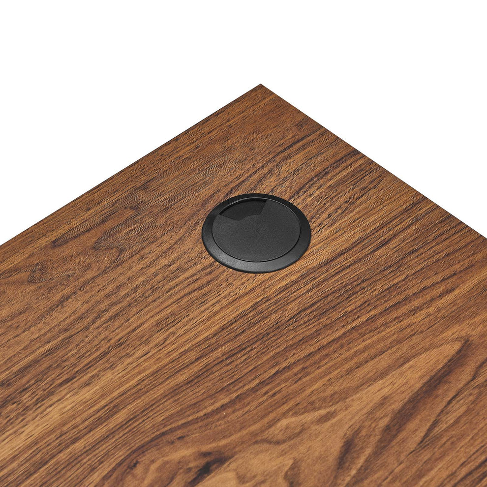 Transmit 47" Wall Mount Corner Walnut Office Desk By Modway - EEI-5862 | Desks | Modishstore - 7