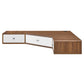 Transmit 47" Wall Mount Corner Walnut Office Desk By Modway - EEI-5862 | Desks | Modishstore - 8