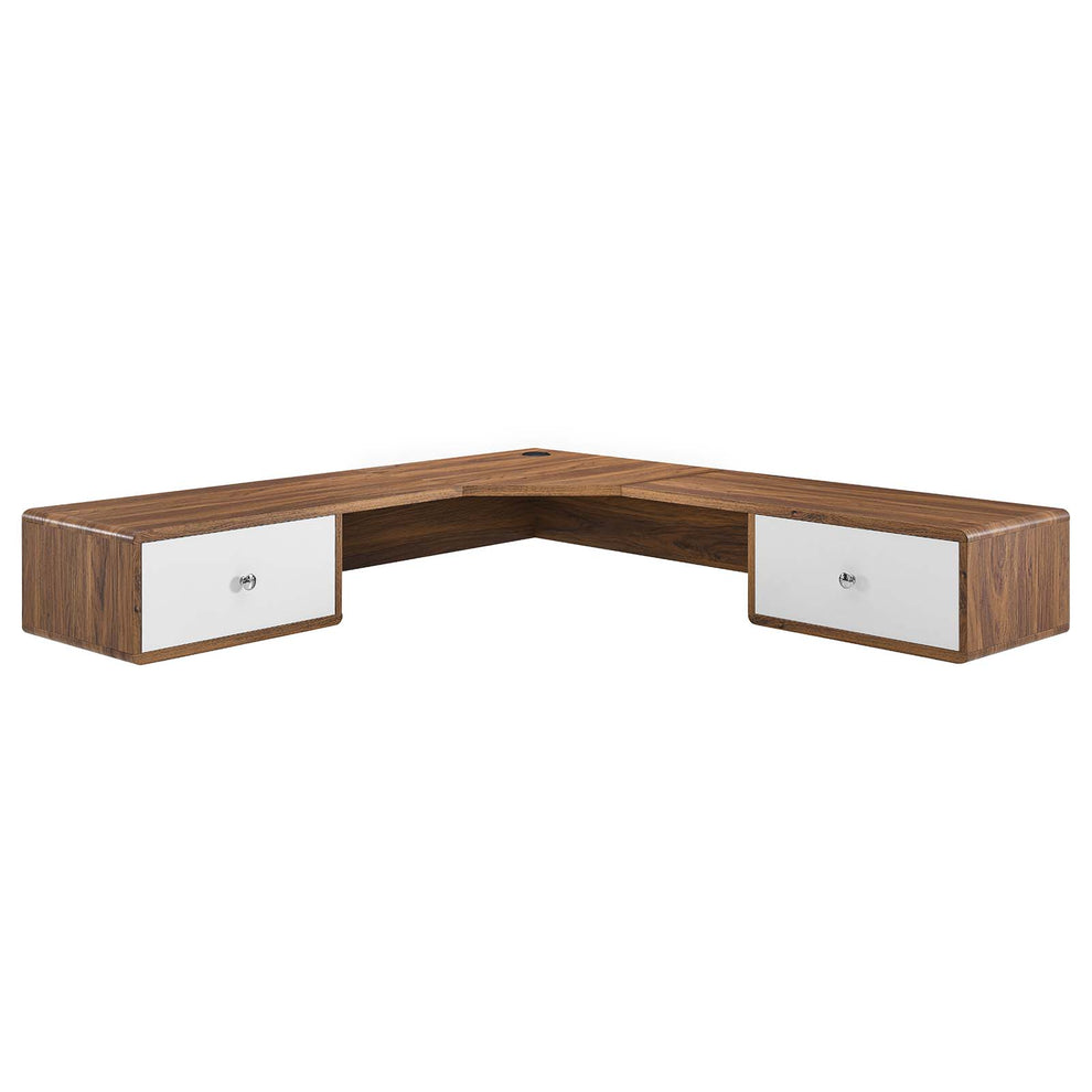 Transmit 55" Wall Mount Corner Wood Office Desk By Modway - EEI-5863 | Desks | Modishstore - 2