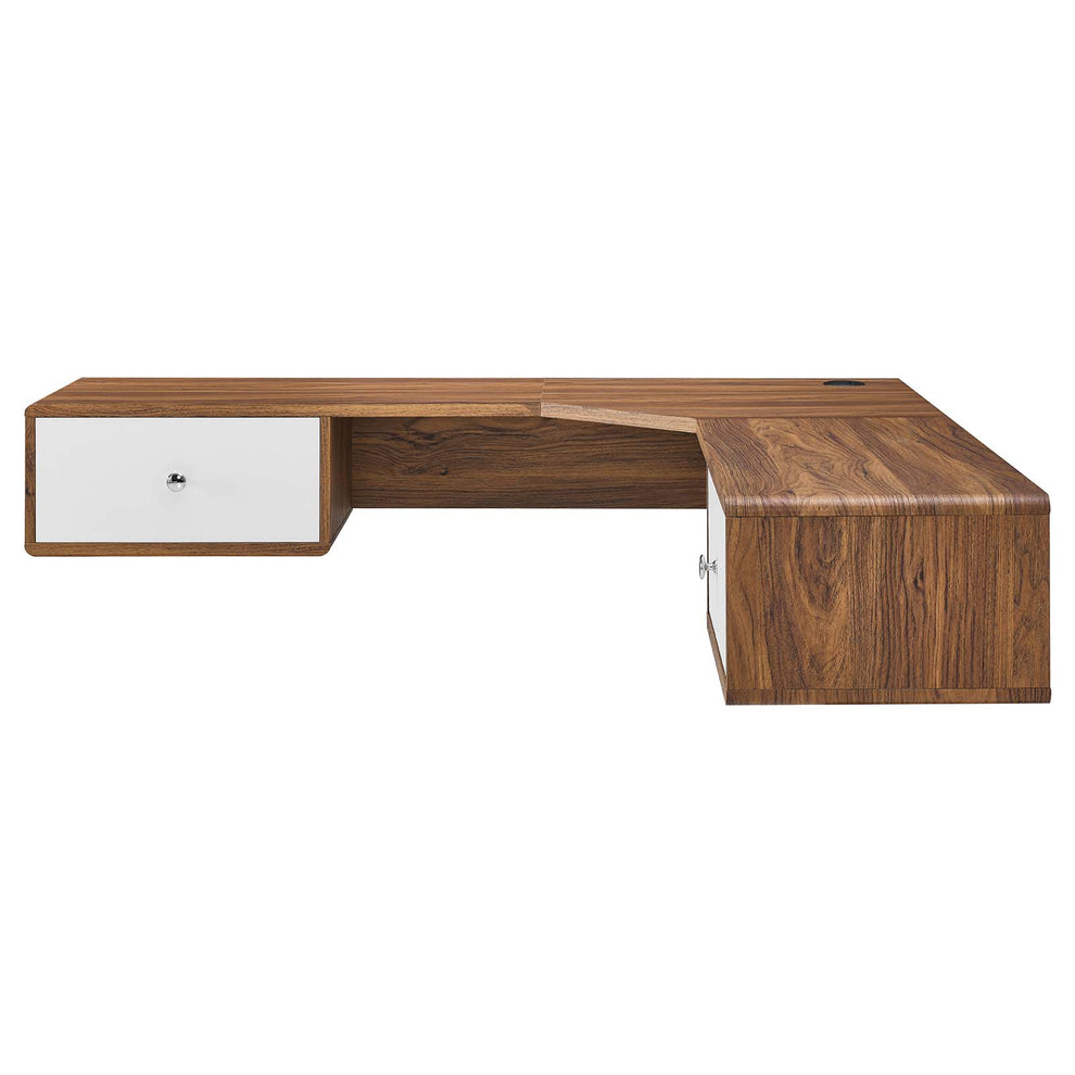 Transmit 55" Wall Mount Corner Wood Office Desk By Modway - EEI-5863 | Desks | Modishstore - 6
