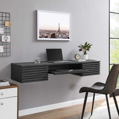 Render Wall Mount Wood Office Desk By Modway - EEI-5865