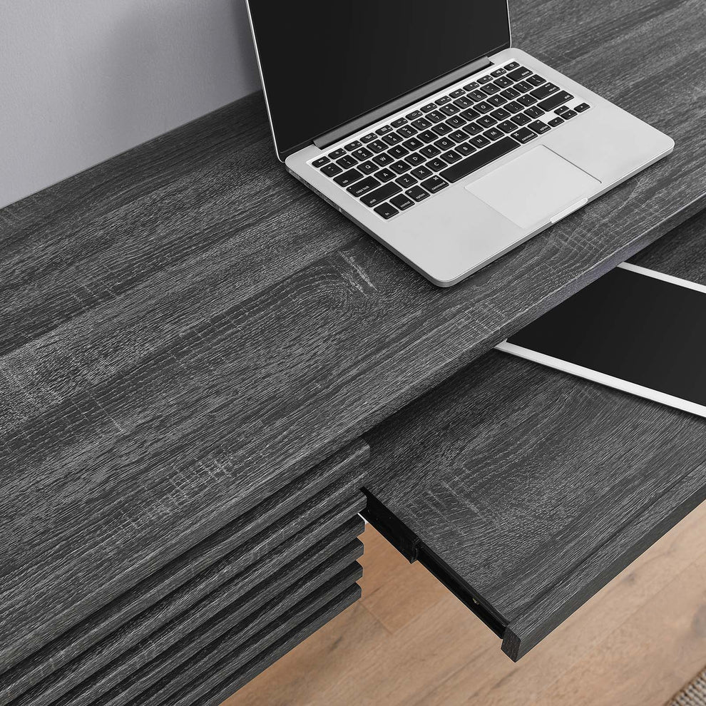 Render Wall Mount Wood Office Desk By Modway - EEI-5865 | Desks | Modishstore - 9