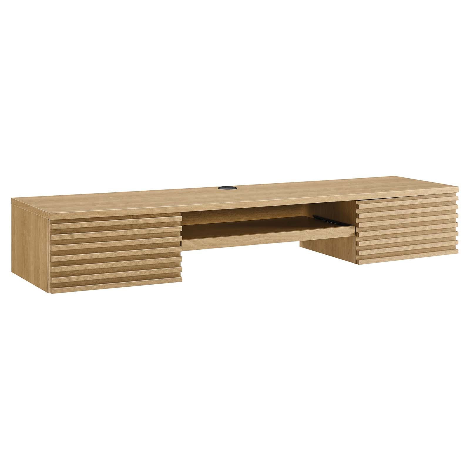 Render Wall Mount Wood Office Desk By Modway - EEI-5865-CHA | Desks |  Modishstore - 10