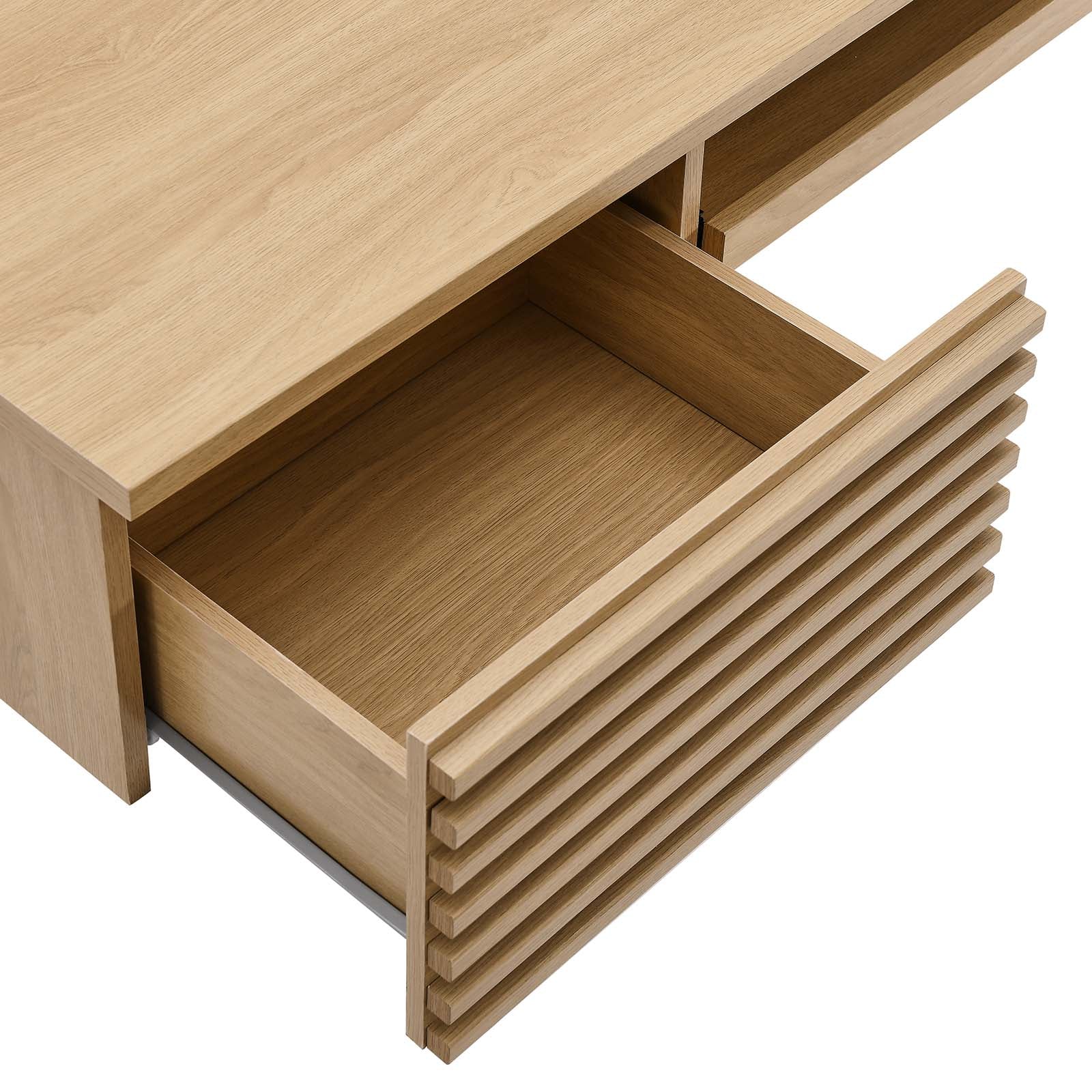 Render Wall Mount Wood Office Desk By Modway - EEI-5865-CHA | Desks |  Modishstore - 14