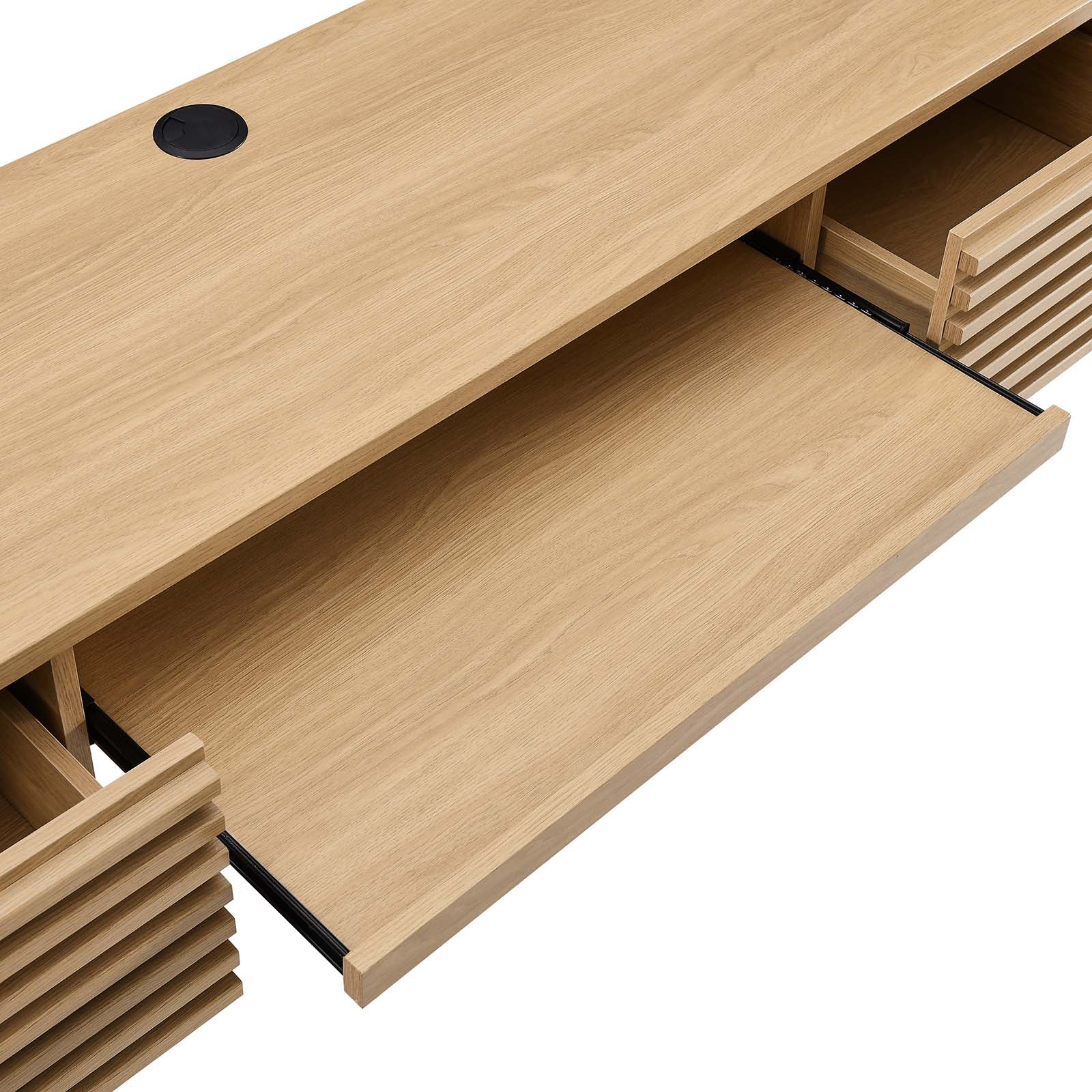 Render Wall Mount Wood Office Desk By Modway - EEI-5865 | Desks | Modishstore - 15
