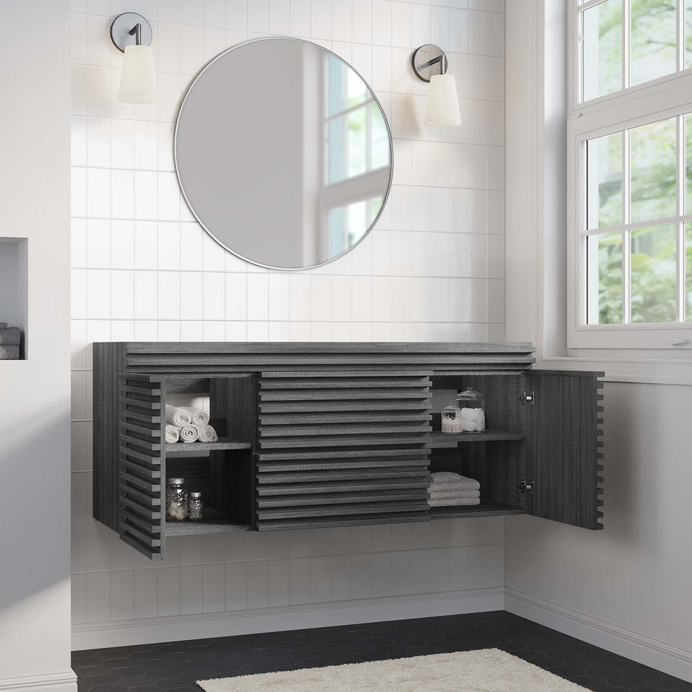 Render 48" Wall-Mount Bathroom Vanity Cabinet By Modway - EEI-5866 | Bathroom Accessories | Modishstore - 7