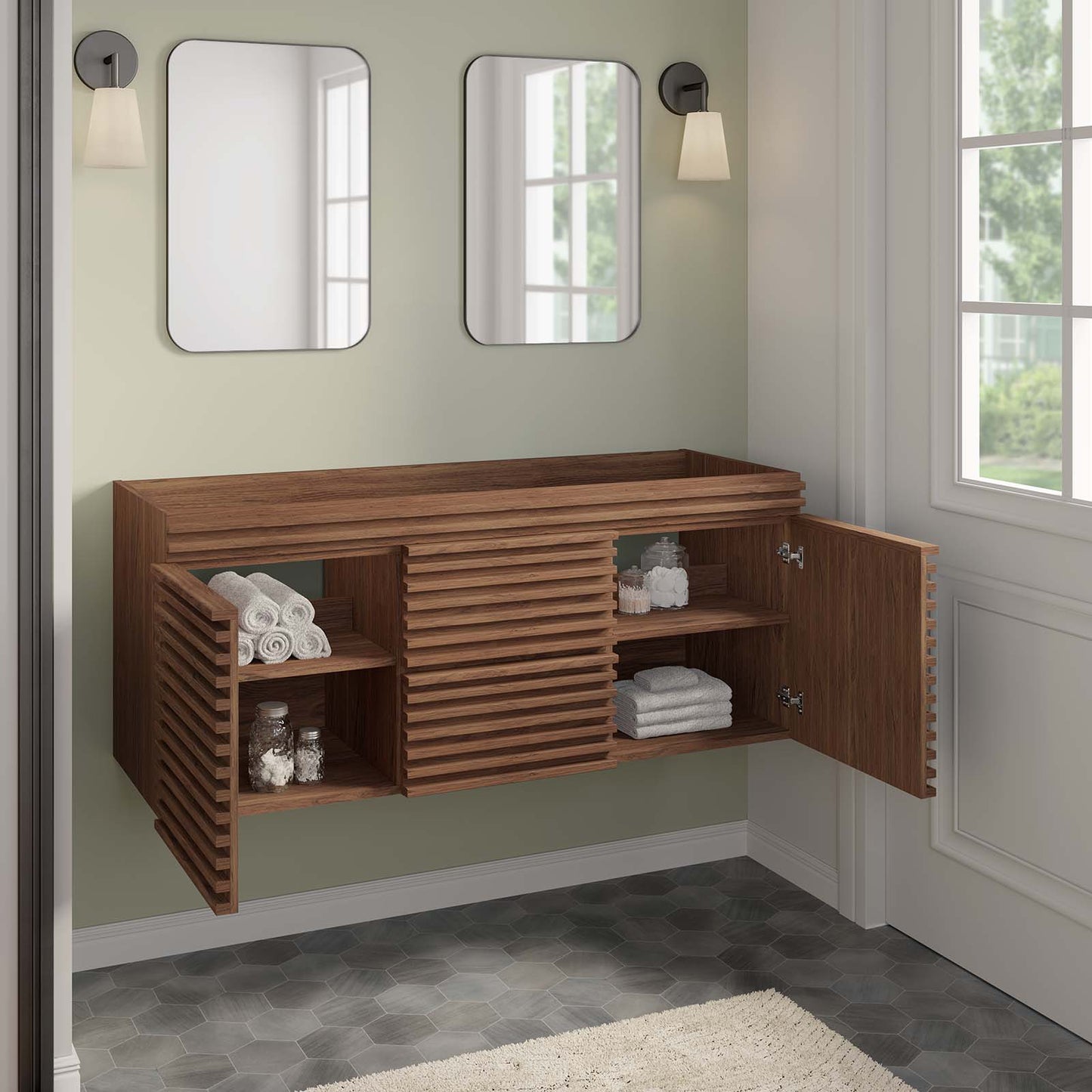 Render 48" Wall-Mount Bathroom Vanity Cabinet By Modway - EEI-5867 | Bathroom Accessories | Modishstore - 31