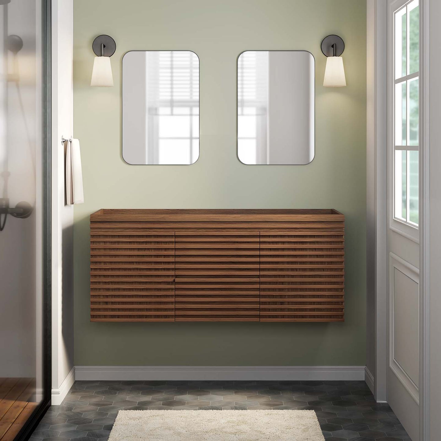 Render 48" Wall-Mount Bathroom Vanity Cabinet By Modway - EEI-5867 | Bathroom Accessories | Modishstore - 32