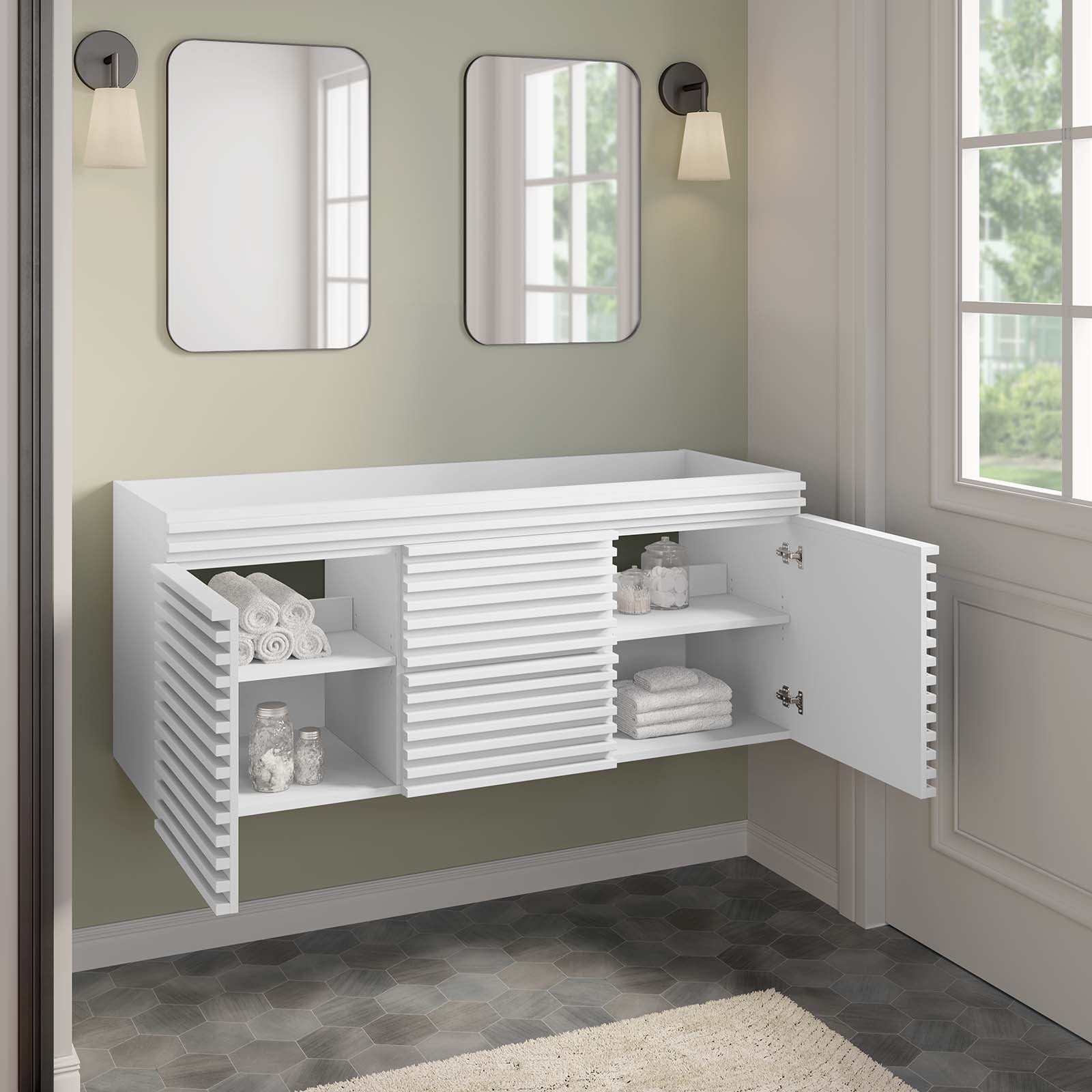 Render 48" Wall-Mount Bathroom Vanity Cabinet By Modway - EEI-5867 | Bathroom Accessories | Modishstore - 39