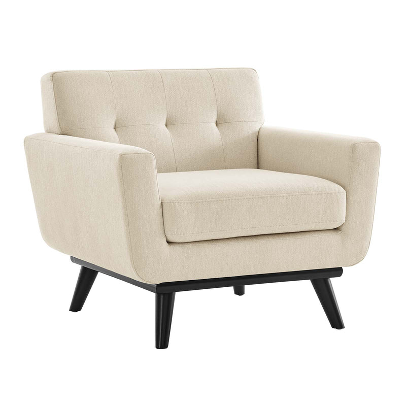 Engage Herringbone Fabric Armchair By Modway - EEI-5868-BEI | Armchairs |  Modishstore - 2