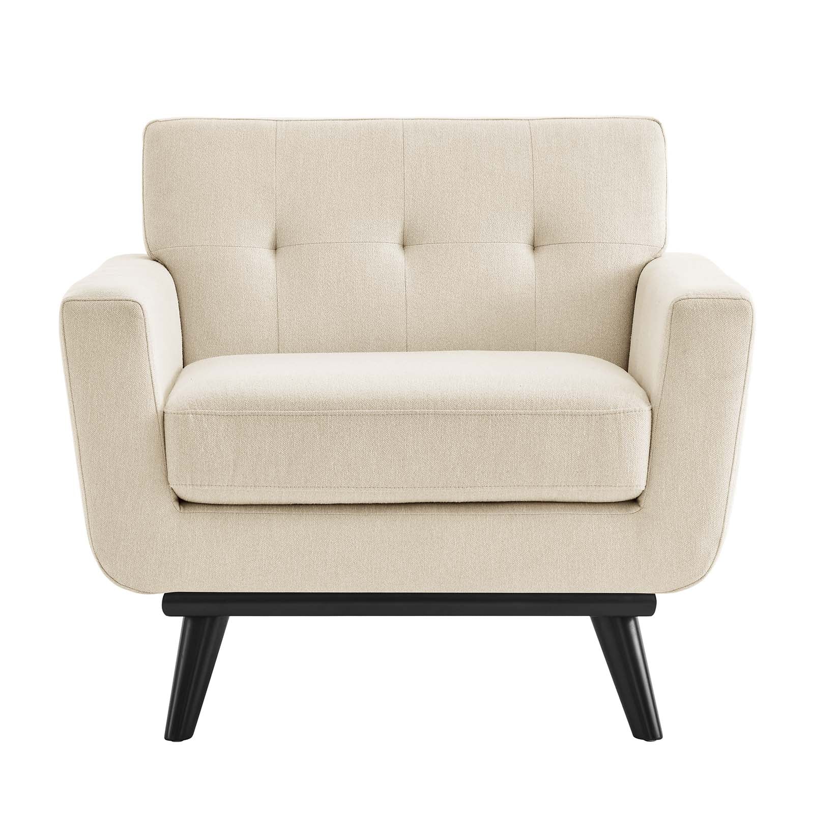 Engage Herringbone Fabric Armchair By Modway - EEI-5868-BEI | Armchairs |  Modishstore - 6