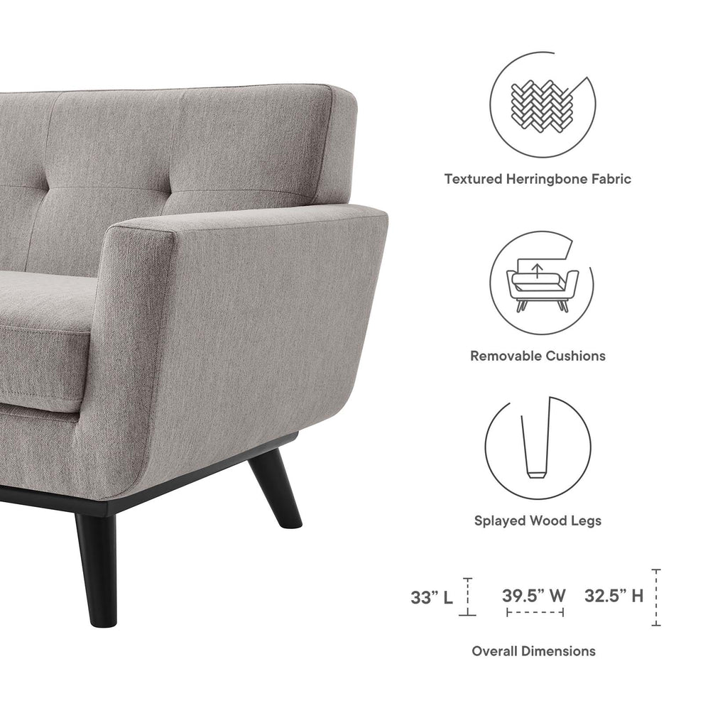 Engage Herringbone Fabric Armchair By Modway - EEI-5868 | Armchairs | Modishstore - 30
