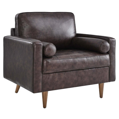 Valour Leather Armchair By Modway - EEI-5869 | Armchairs | Modishstore - 20