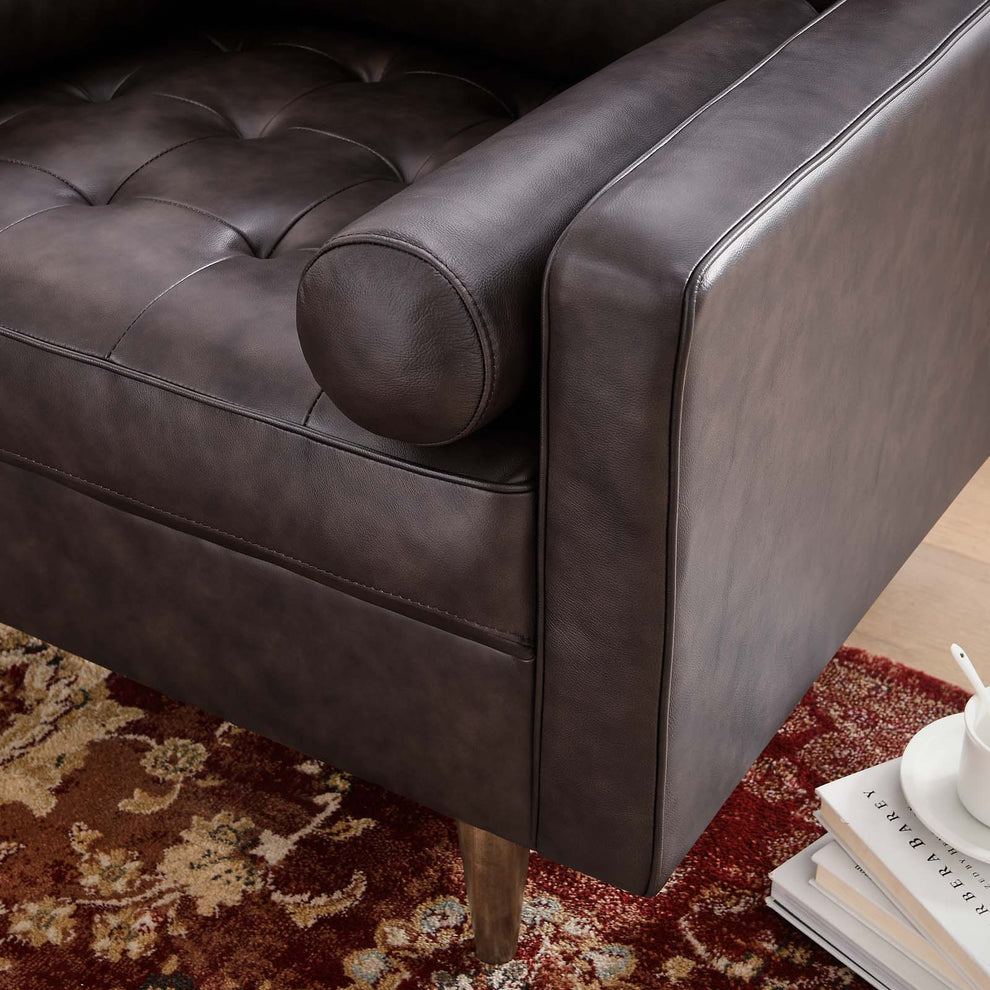 Valour Leather Armchair By Modway - EEI-5869 | Armchairs | Modishstore - 18