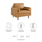 Valour Leather Armchair By Modway - EEI-5869 | Armchairs | Modishstore - 15