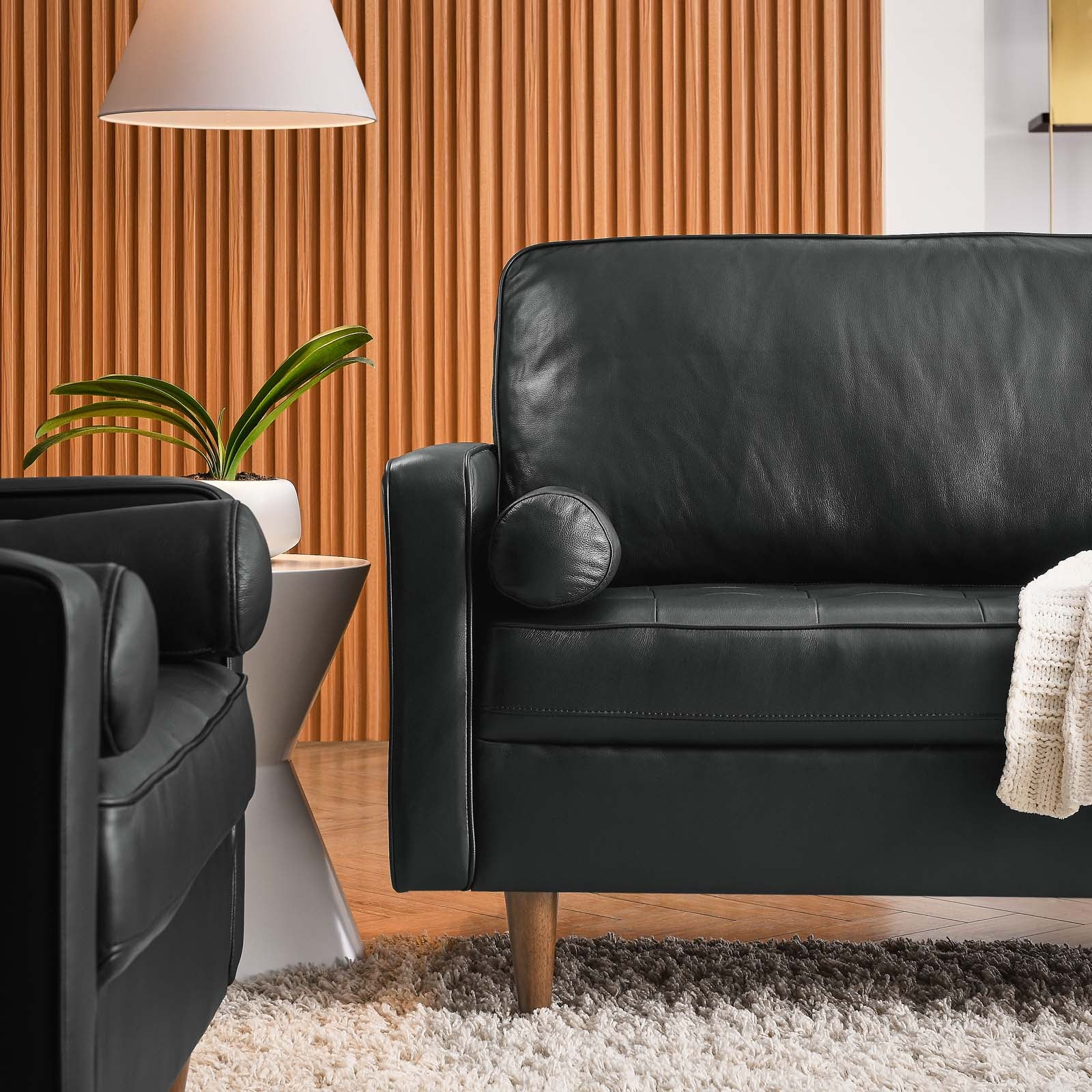 Valour 88" Leather Sofa By Modway - EEI-5871 | Sofas | Modishstore - 8