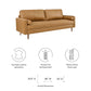 Valour 88" Leather Sofa By Modway - EEI-5871 | Sofas | Modishstore - 21