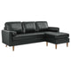Valour 78" Leather Apartment Sectional Sofa By Modway - EEI-5872 | Sectional | Modishstore