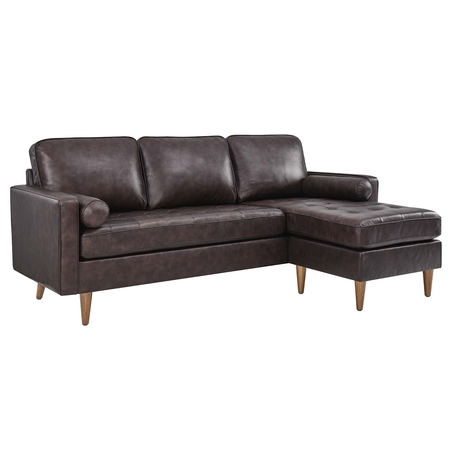Valour 78" Leather Apartment Sectional Sofa By Modway - EEI-5872 | Sectional | Modishstore - 9