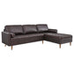 Valour 98" Leather Sectional Sofa By Modway - EEI-5873 | Sectional | Modishstore - 9