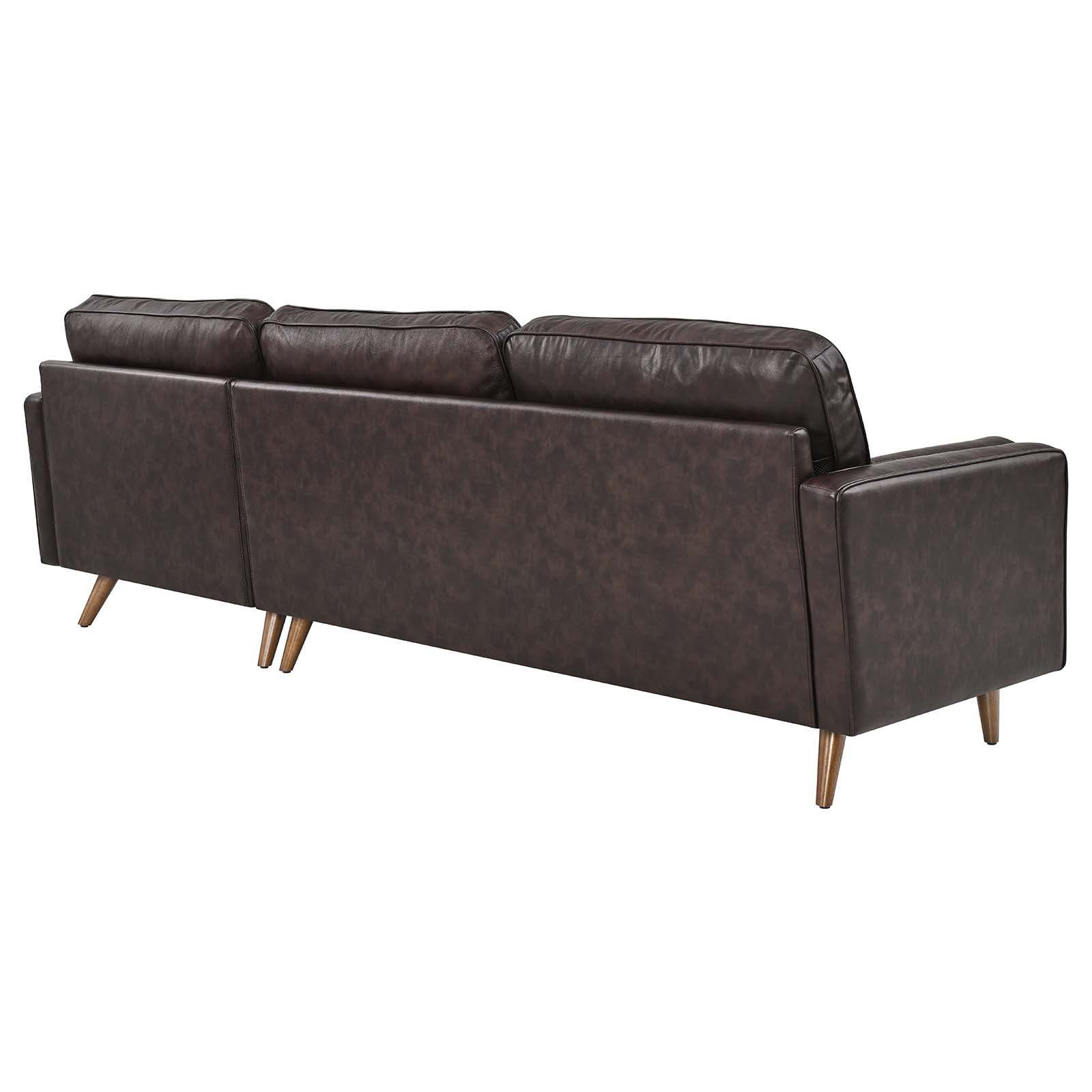 Valour 98" Leather Sectional Sofa By Modway - EEI-5873 | Sectional | Modishstore - 11